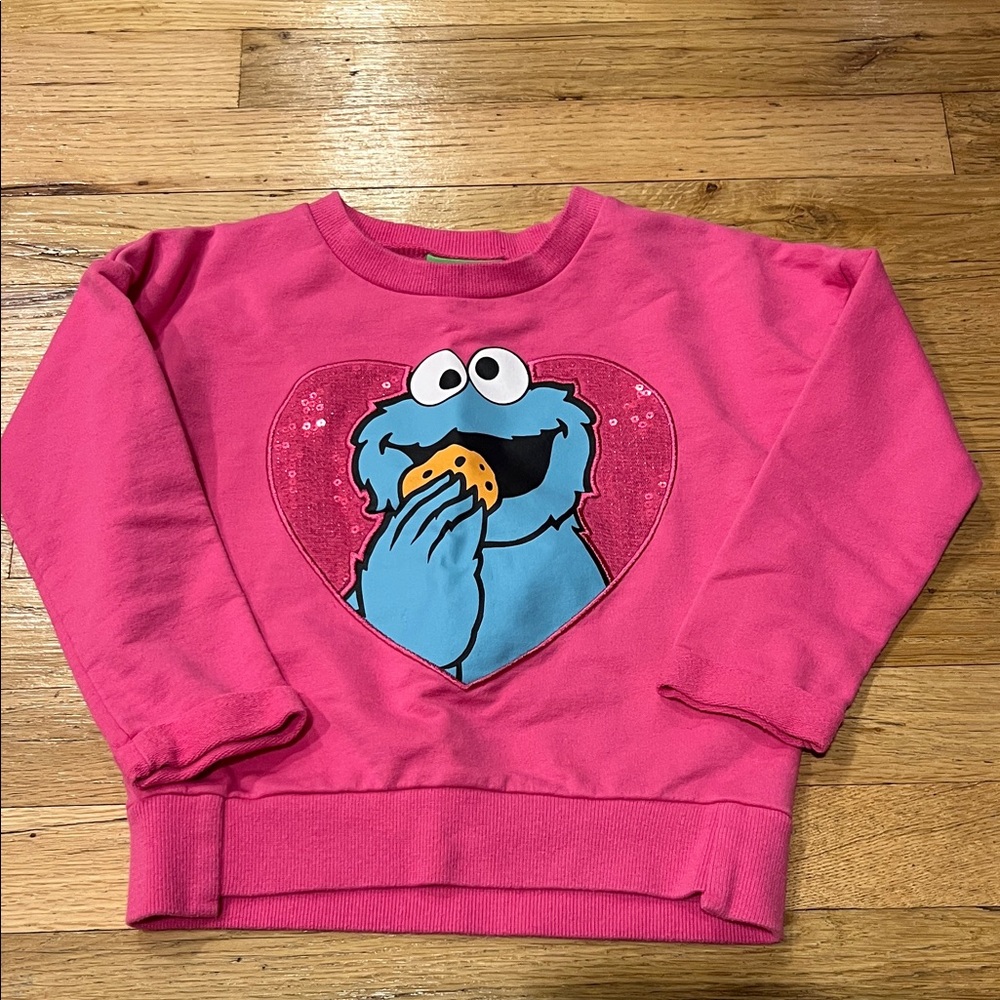 Sesame Street Pink Cookie Monster Sweatshirt